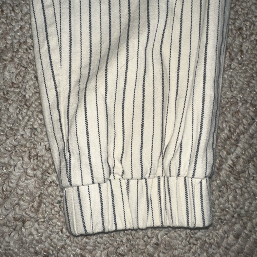 LOFT Womens Joggers Pants Size XS Cotton Blend Drawstring Cream 26" Inseam EUC - Picture 2 of 5